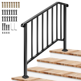 VIVOSUN outdoor handrail with 4-step design offers sturdy support.