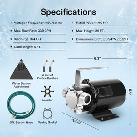 VIVOSUN pump with carrying handle for easy portability during tasks