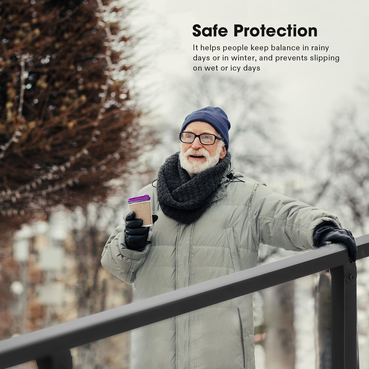 VIVOSUN slip-resistant rail helps balance on wet days.