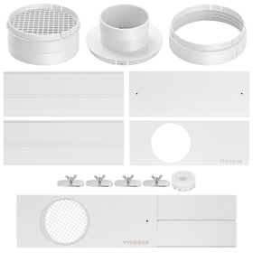 VIVOSUN window vent kit assembly demonstrating modular parts for flexible sizing.