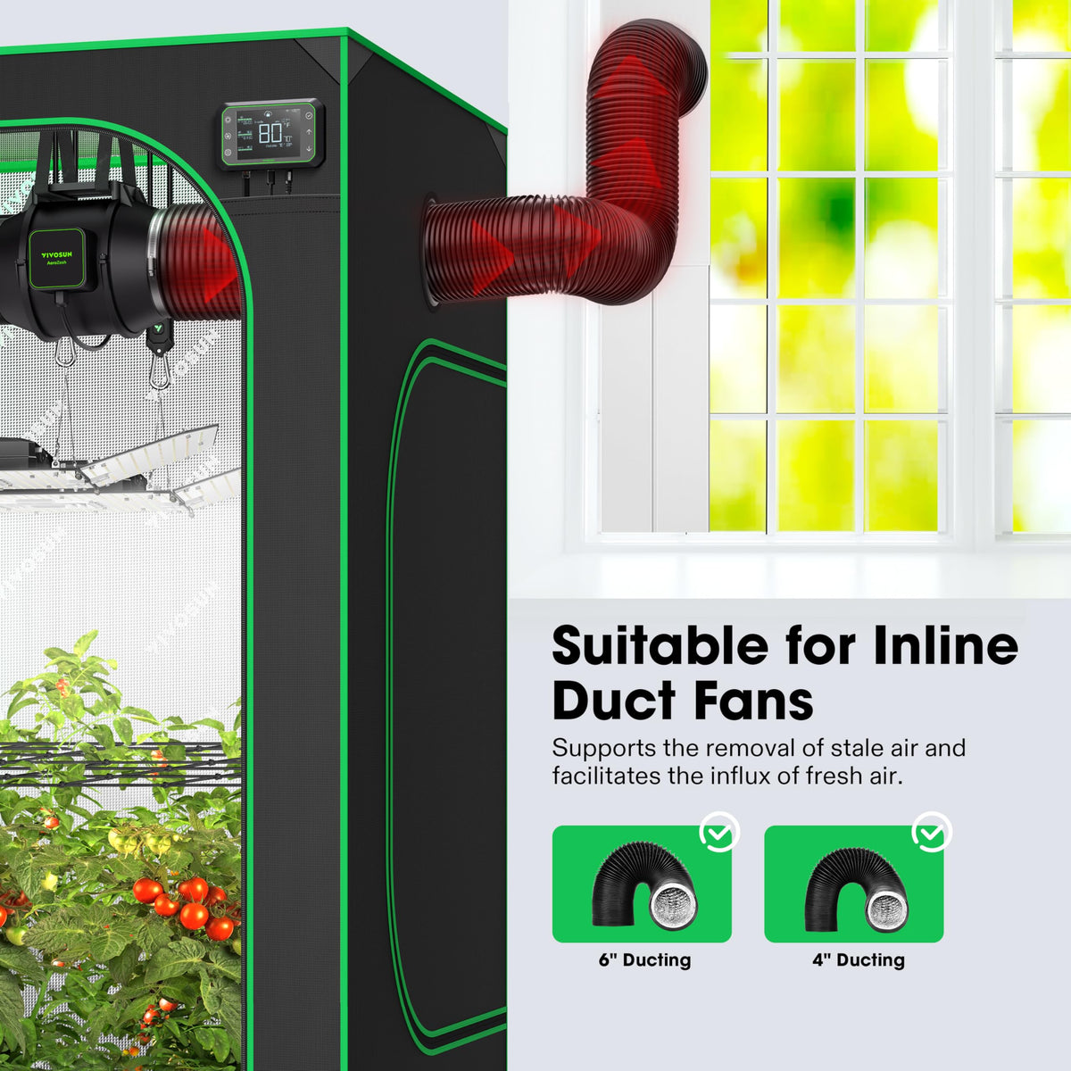 VIVOSUN window vent kit track plates enabling precise window alignment.