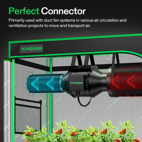 VIVOSUN 25 ft ducting unrolled for long-range grow tent ventilation.