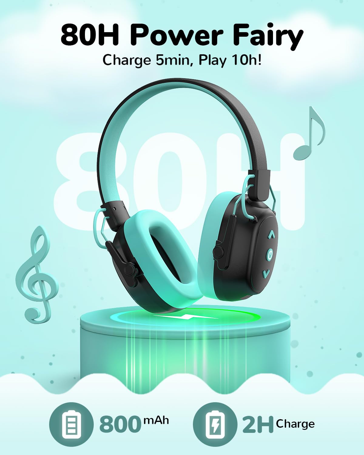 Vivyklfc Sensory Headphones Bluetooth 6.0 for stable wireless connection.