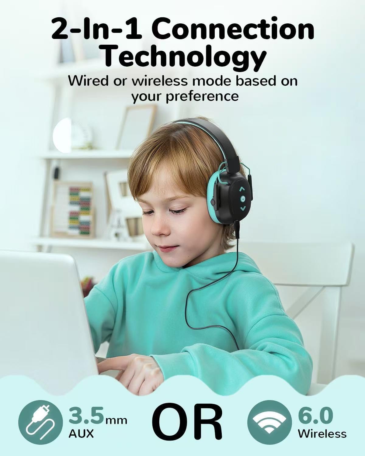 Vivyklfc Sensory Headphones built-in microphone enables smooth online classes.