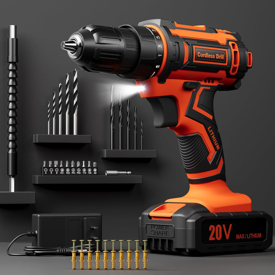 VIWKO cordless drill with ergonomic grip, designed for comfortable, extended use.