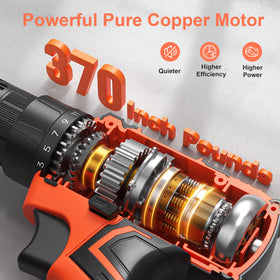 VIWKO drill shows fast accessory changes with 3/8-inch keyless chuck.