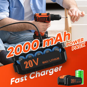 VIWKO 2.0Ah power pack ready for portable charging on site.