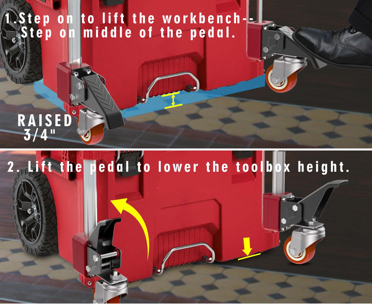 VIWOOP four-wheel dolly conversion enabling easy transport across surfaces.