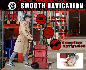 VIWOOP rear tires stay round, preventing flat spots on the Packout.