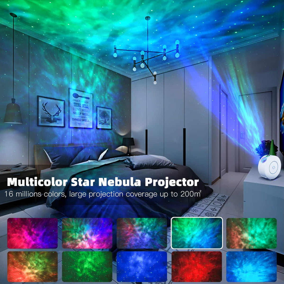V JULES.V Northern Lights creates ambient aurora lighting in living room