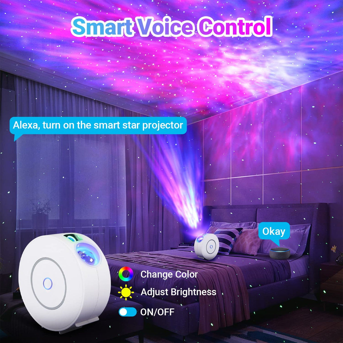 V JULES.V Smart App and Voice Control adjusts color and brightness hands-free