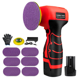 Vkndoynt 16.8V cordless sander front view for portable sanding