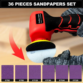 Vkndoynt 36-pack sandpapers included for versatile material removal