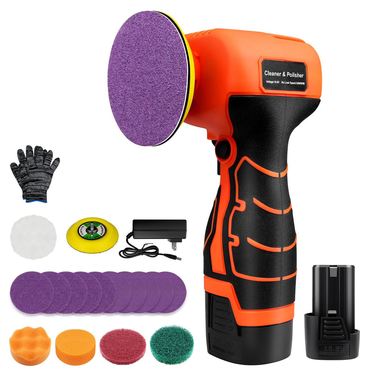 Vkndoynt cordless sander in hand demonstrating compact design for tight spaces