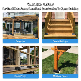 Vlaeng 4x4 post base hollow design promotes water drainage and long-term durability.