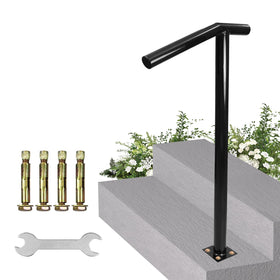 Vlaeng single-post handrail showing 18-inch grip area for secure handling
