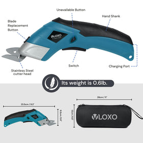 VLOXO CS4001 cutting carpet backing during craft and upholstery tasks
