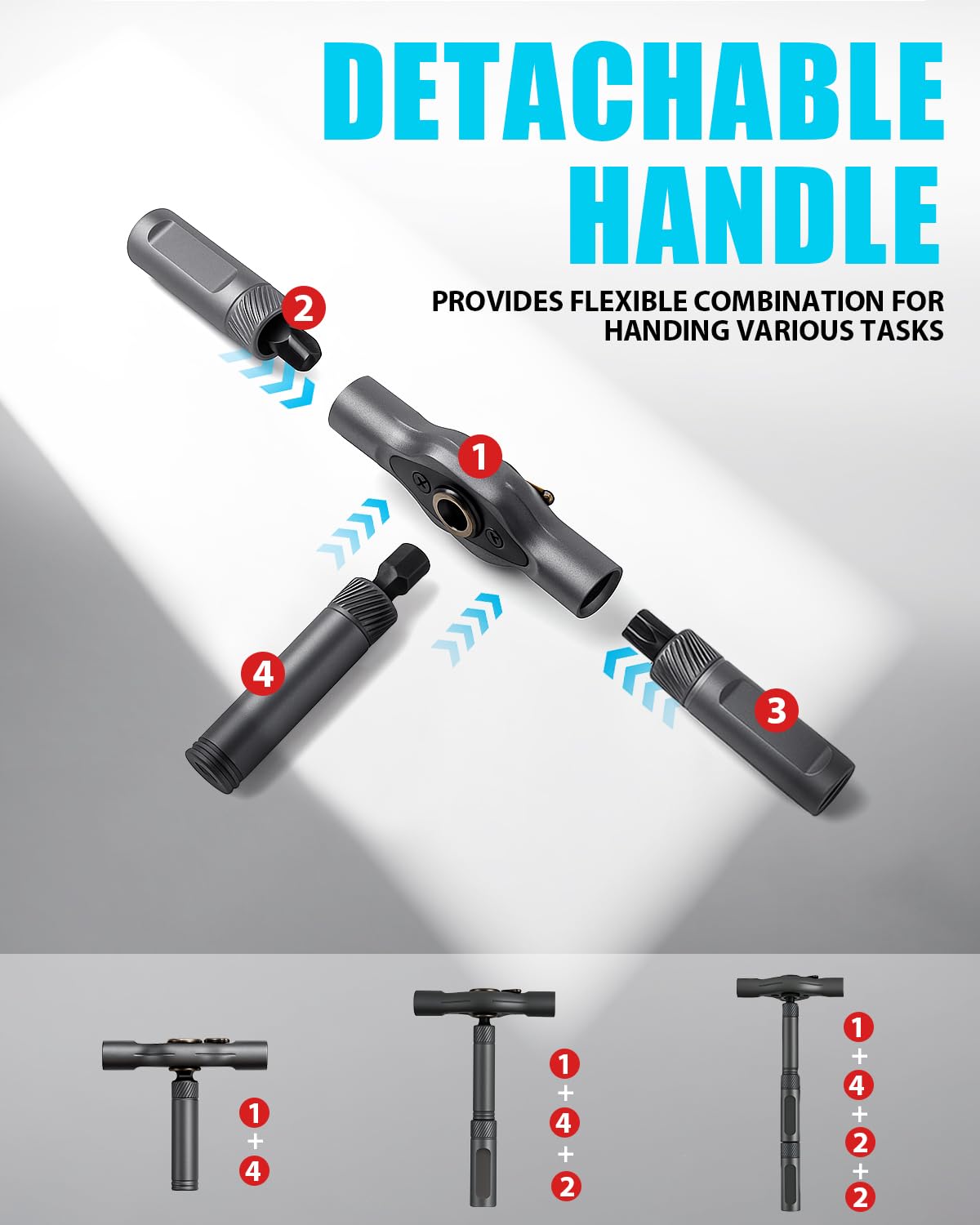 VMAN magnetic bit holder and extension for reach in tight spots.
