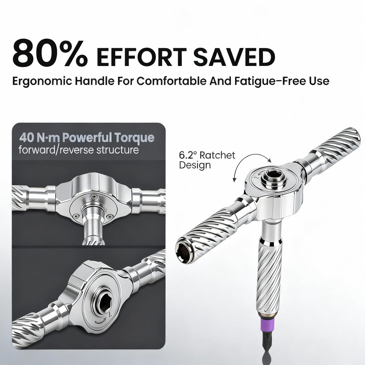 VMAN precision bits and magnetic attachment keep bits secure during tasks.