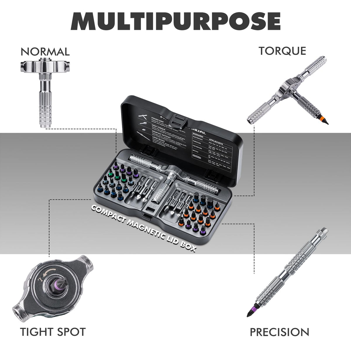VMAN gift-pack screwdriver set with durable case and finish