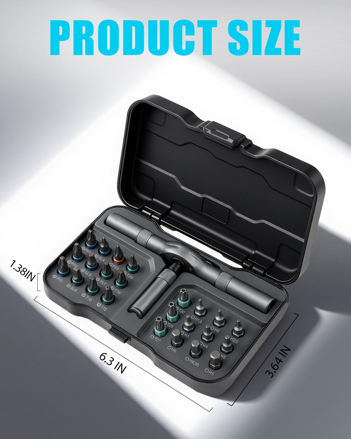 VMAN S2 steel bits with magnetic hold for secure screw alignment.