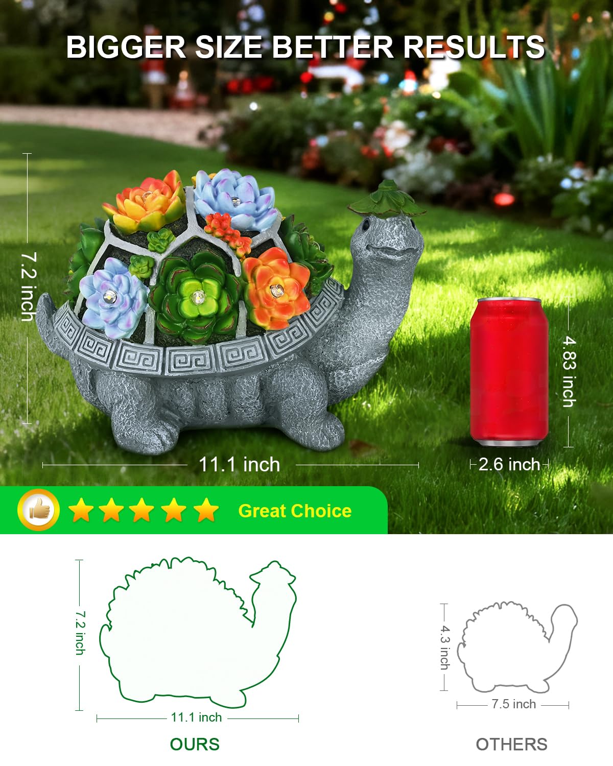 VMANYFIRE durable outdoor art for year-round garden display.