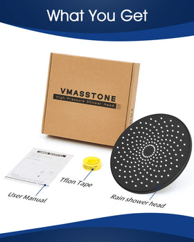 VMASSTONE 360° swivel ball joint for flexible shower direction