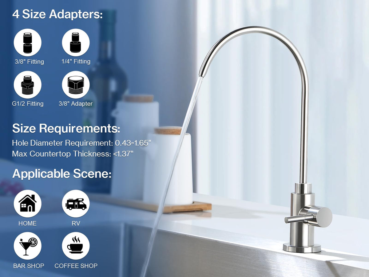 VMASSTONE modern minimalist faucet in a contemporary finish for kitchens and bars.