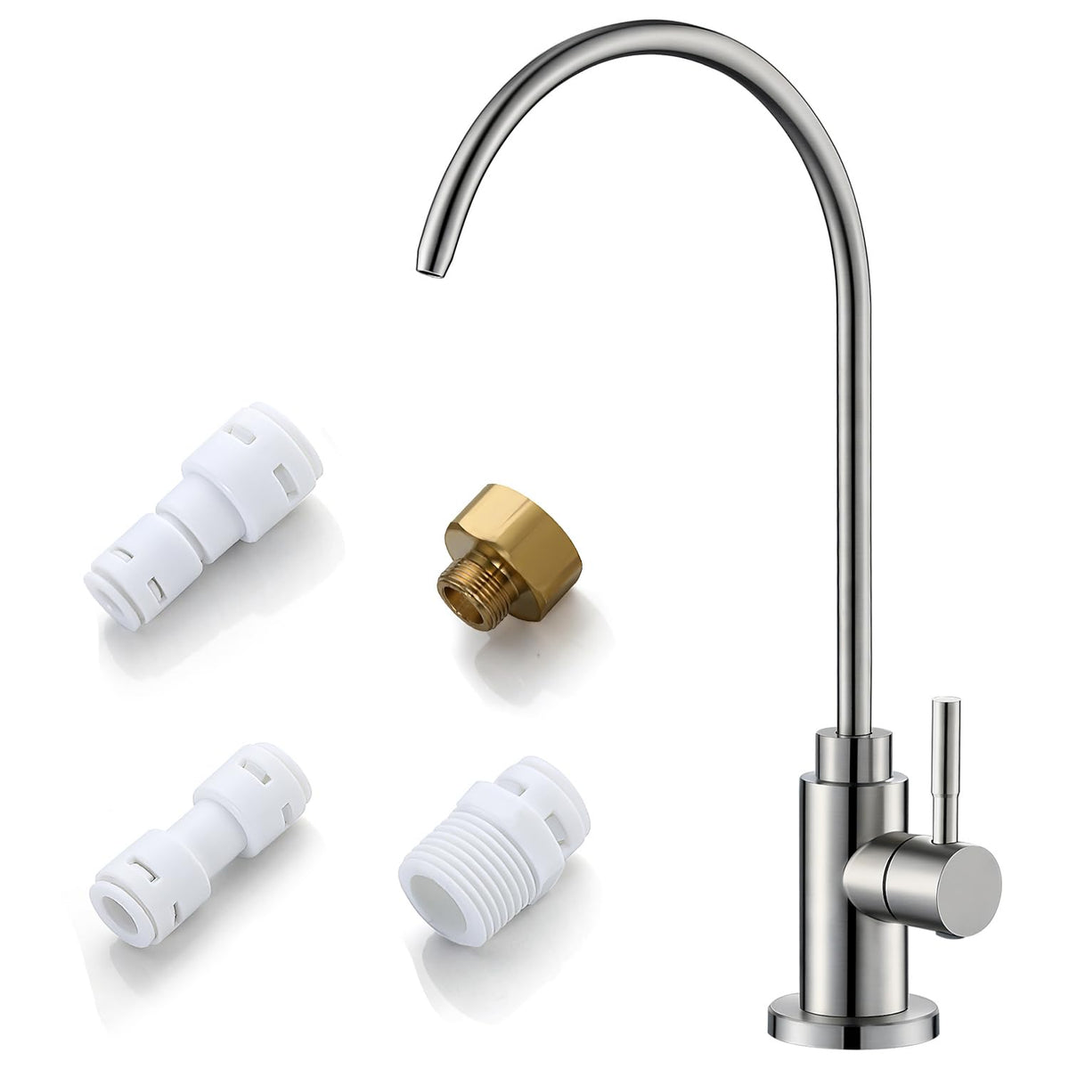 VMASSTONE reverse osmosis faucet with a 360-degree rotating spout for flexible water access.