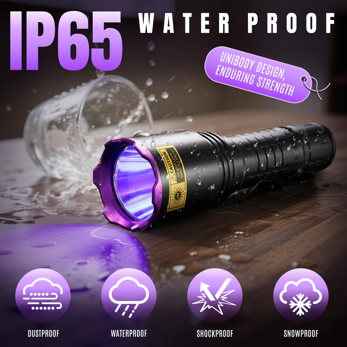VMTENMV 395nm UV flashlight supports resin curing in DIY projects