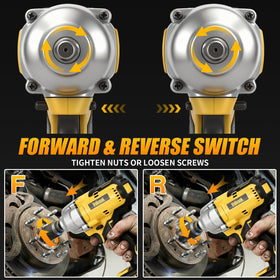 Vniissok cordless impact wrench with reverse autostop for safer operation