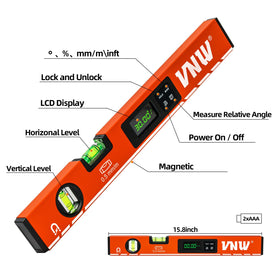 VNW 16inch level ideal for woodworking and construction tasks