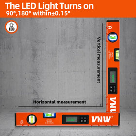 VNW bubble light indicates near-level status for quick adjustments