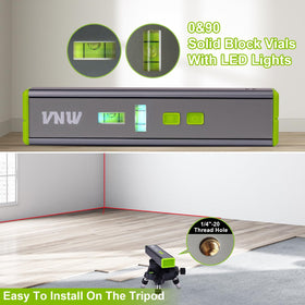 VNW mini magnetic torpedo level with LED readout.