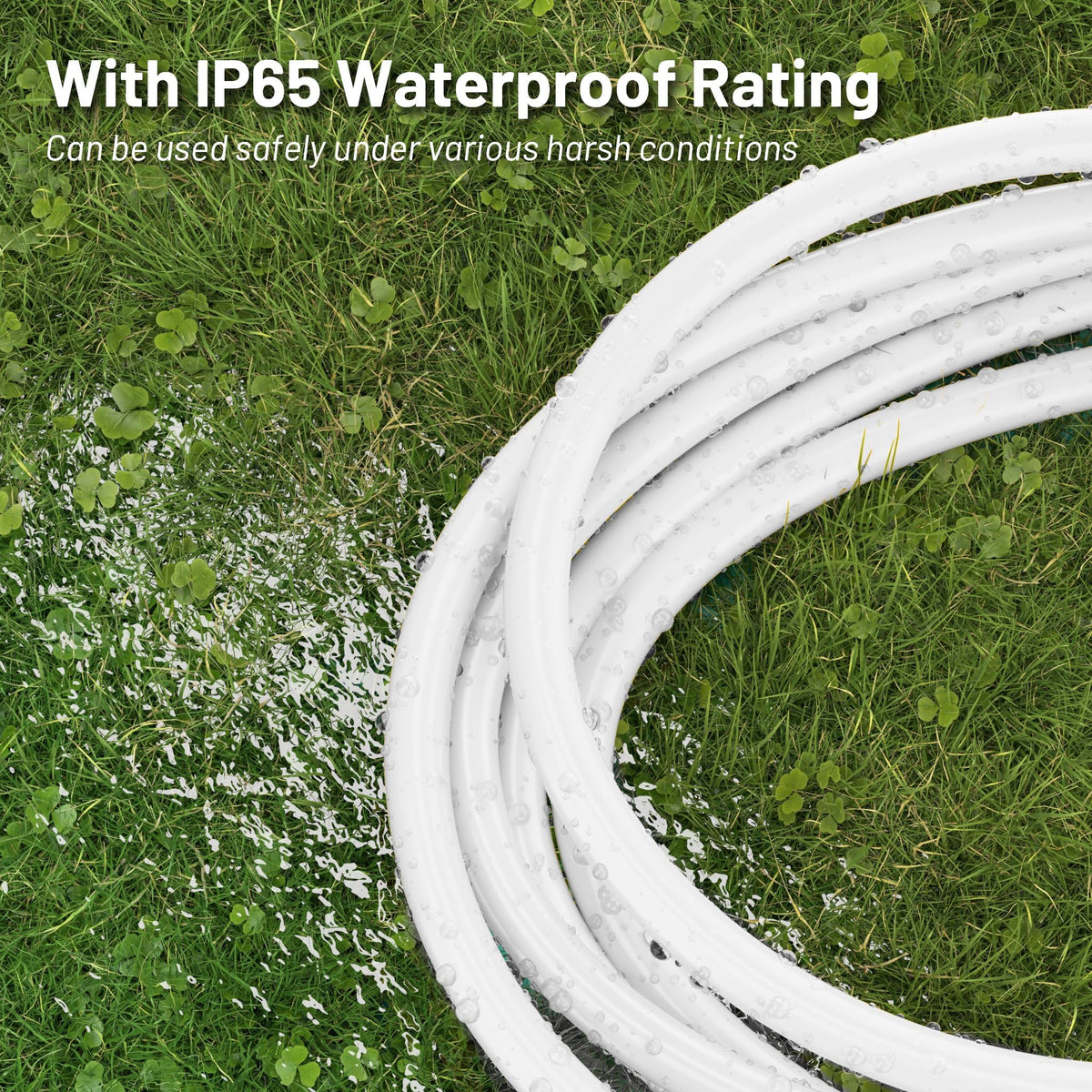 Vockjour IP65 weatherproof cord stands up to rain and dust