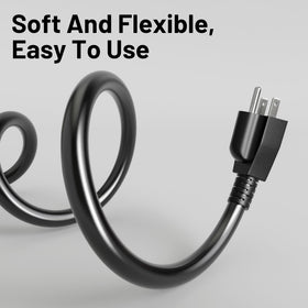 Vockjour rugged strain-relief extension cord with hanging hook for easy outdoor setup.