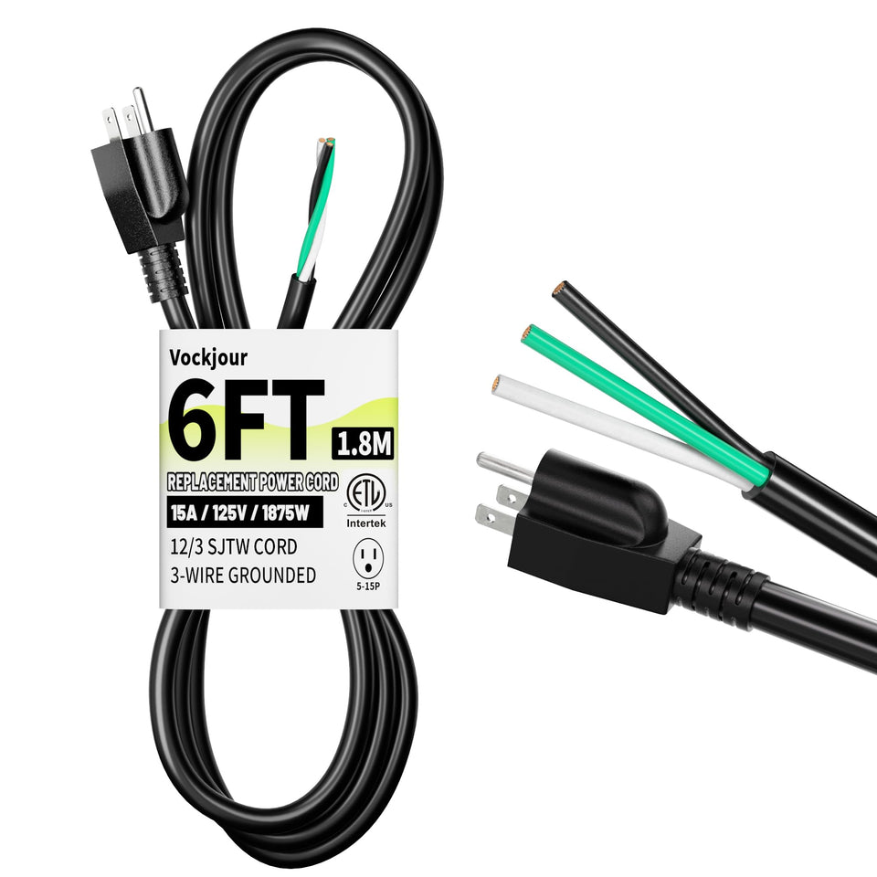 Vockjour Vickwire 12 AWG cord ready for heavy-duty appliances.