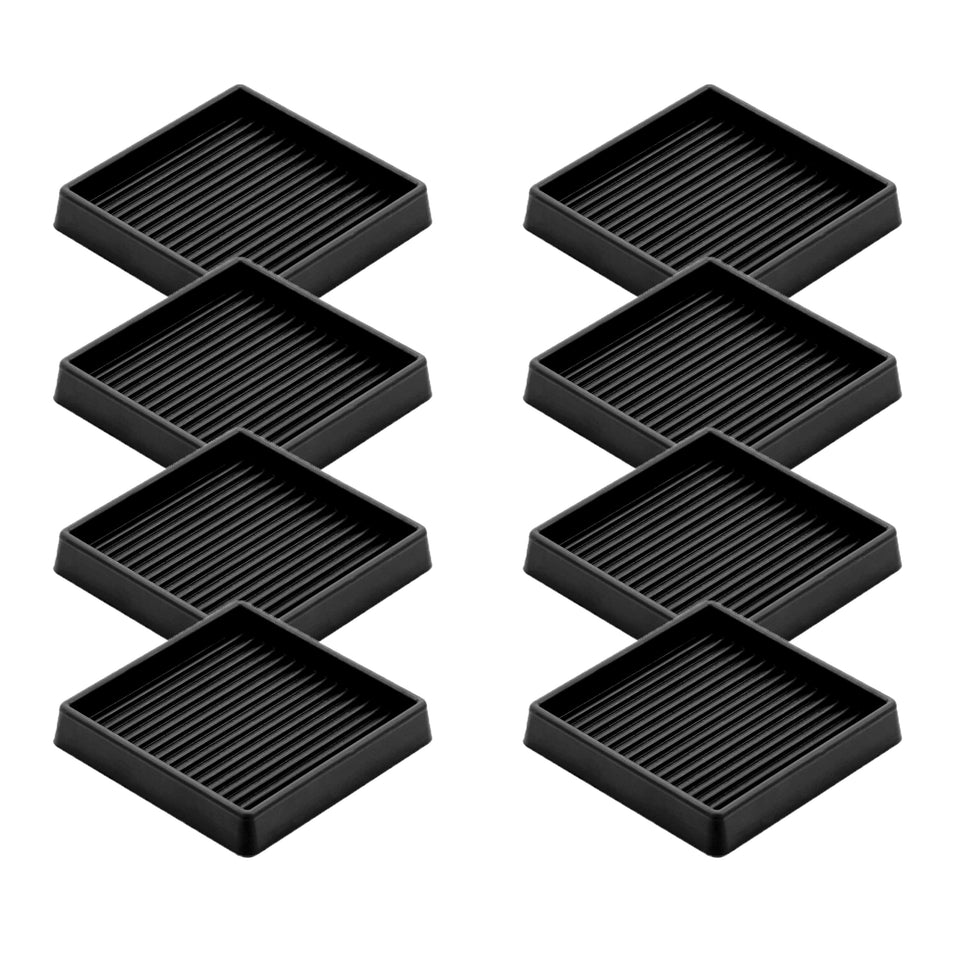 VOCOMO 3x3 inch rubber caster cups grip hard floors to prevent sliding.