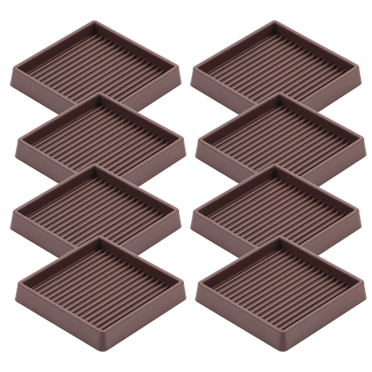VOCOMO 3x3 rubber caster cups grip furniture feet and secure placement.