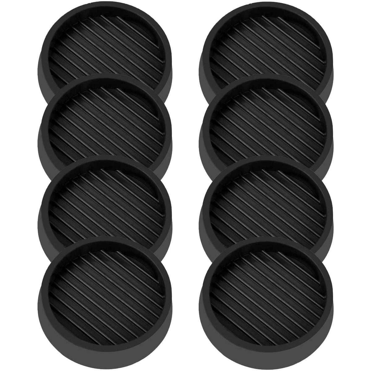 VOCOMO 2x2 round black caster cups under furniture leg for grip