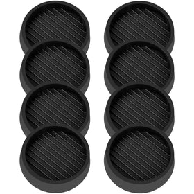 VOCOMO 2x2 round black caster cups under furniture leg for grip