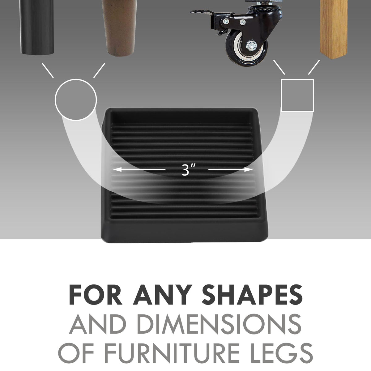 VOCOMO non-slip furniture pads protect floors and stabilize furniture.