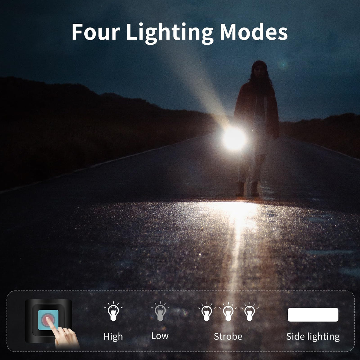 VOETIR flashlight side-light mode supports hands-free tasks.
