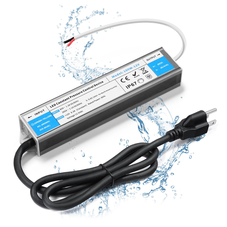 VOEWT LED Driver 100W IP67 outdoor use enables rugged LED strip setups.