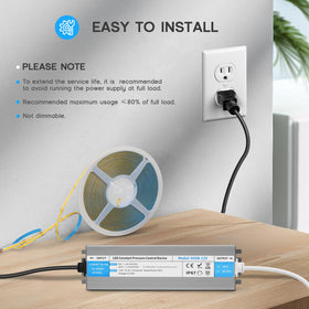 VOEWT LED Driver 3-foot cable with 3-prong plug simplifies mounting options.