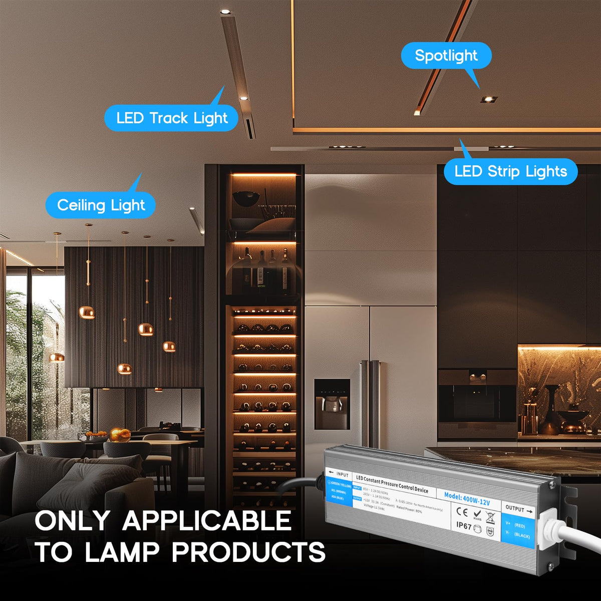 VOEWT LED Driver automatic protection guards against faults for stable operation.