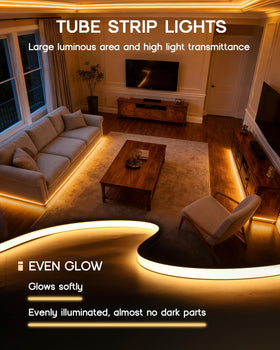 VOEWT strip lights show warm to cool white color temperature.