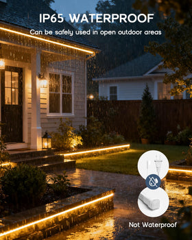 VOEWT neon rope lights are cuttable every 4.92 inches.