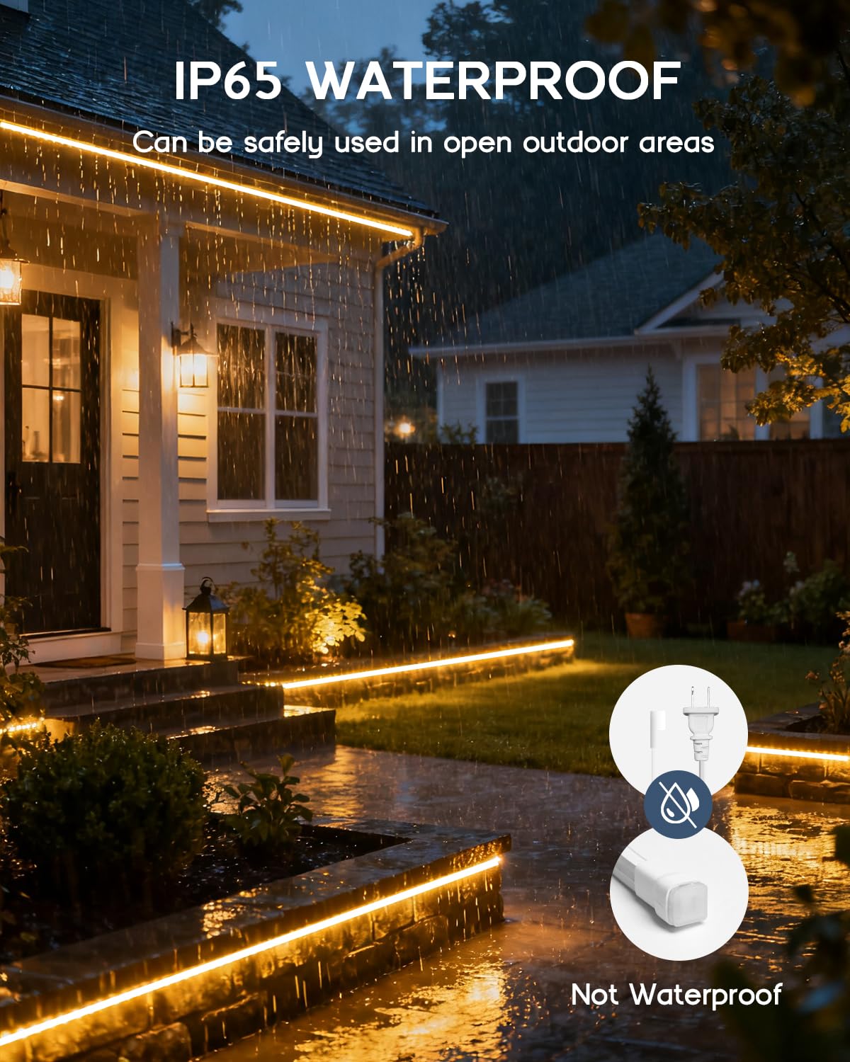 VOEWT LED strip emitting wide 120 degree glow for broad coverage