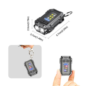 VOHIVI side LED modes image showcases white and red options for signaling.